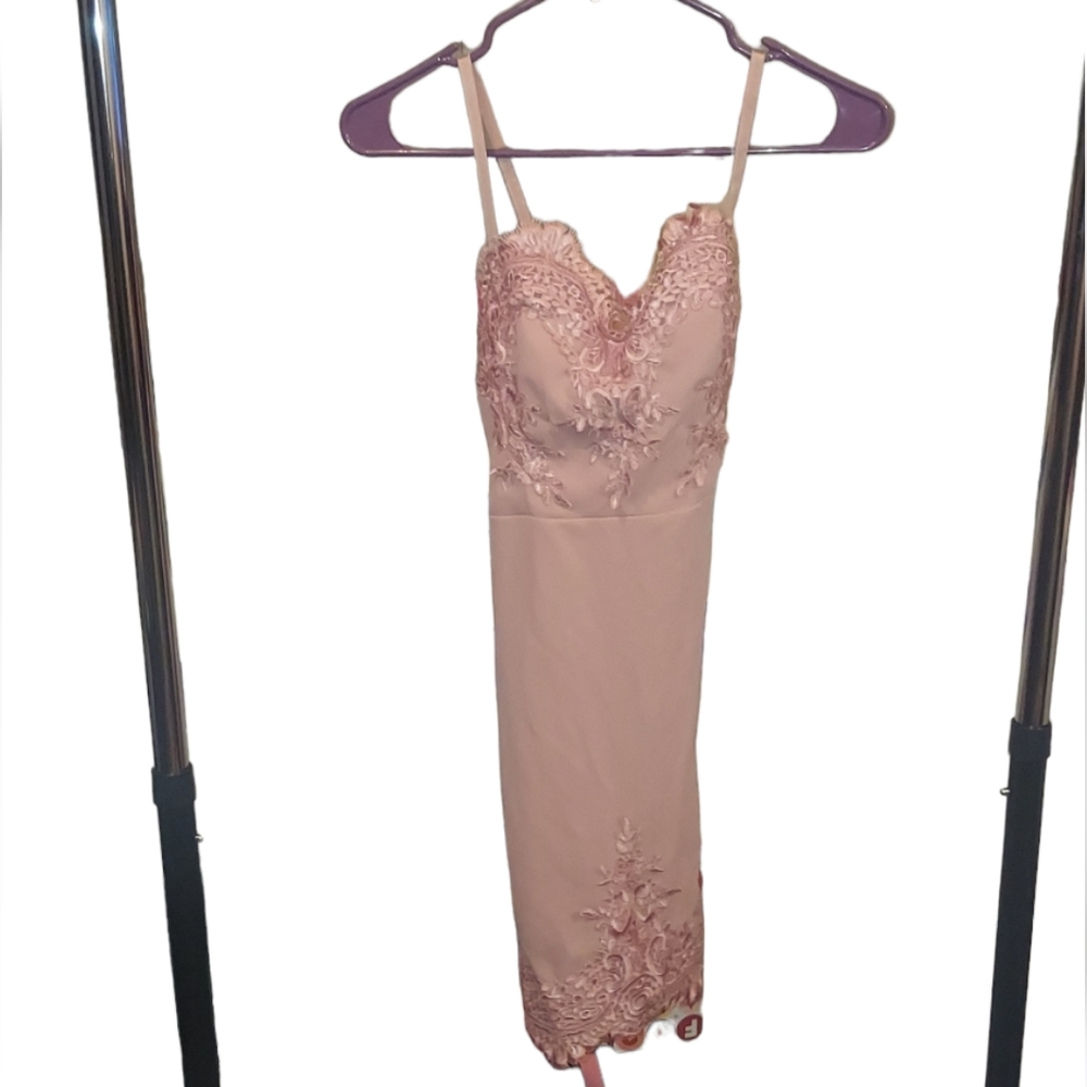 Pink lace dress